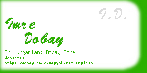 imre dobay business card